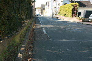 Fehlender Gehweg in der Kehrstraße